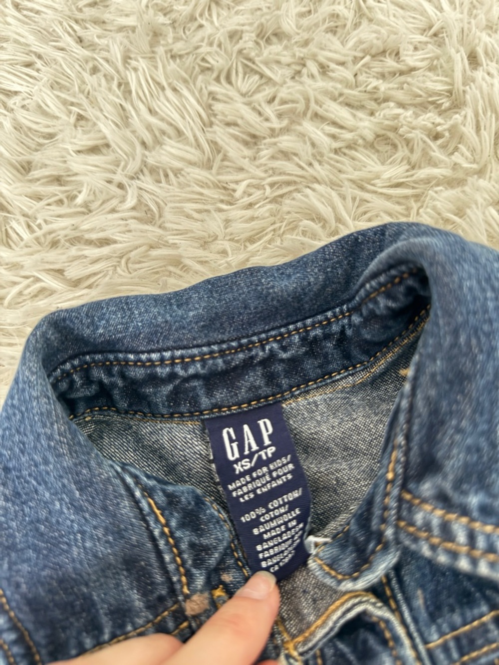 GAP Kids Denim Shirt Dress Button Front Size XS (4-5) - Picture 2 of 3